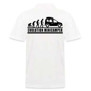 Evolution Minicamper Camping-Camper Microcamper - Männer Poloshirt - Weiß - Hinten - Kai (181cm)