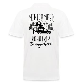 Minicamper ROADTRIP Camping-Camper Microcamper - Männer Poloshirt - Weiß - Hinten - Kai (181cm)