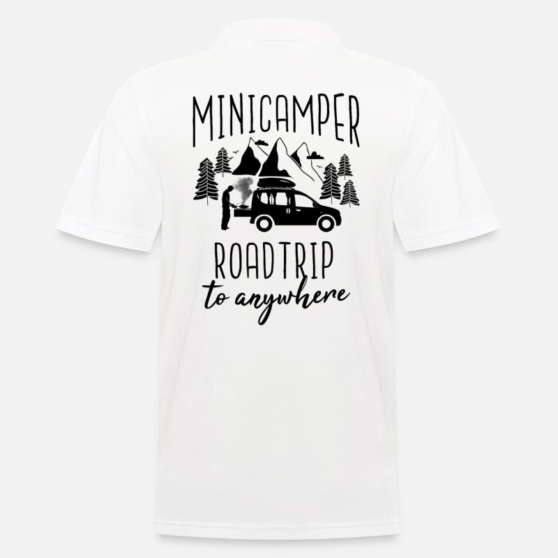Minicamper ROADTRIP Camping-Camper Microcamper - Männer Poloshirt - Weiß