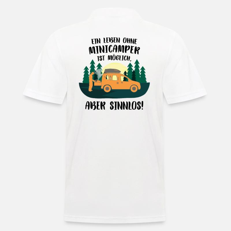Minicamper SENSELESS Camping-Camper Microcamper - Polo Homme - blanc