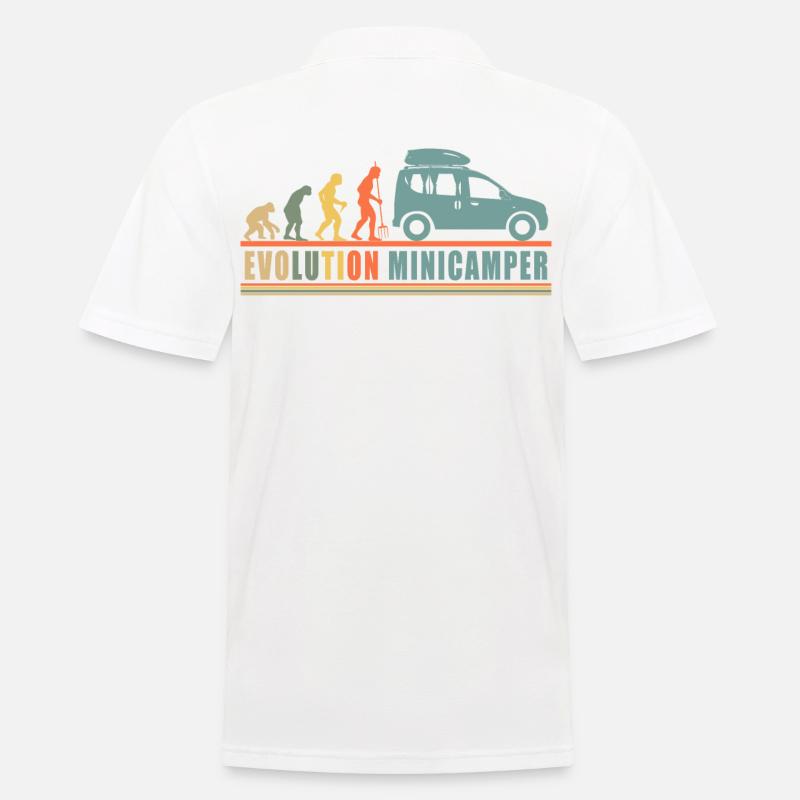 Evolution Minicamper Camping-Camper Microcamper - Männer Poloshirt - Weiß