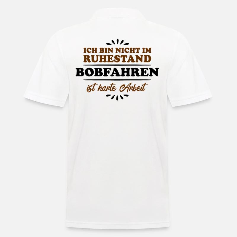Ruhestand Rentner Pensioner Bobfahrer - Männer Poloshirt - Weiß