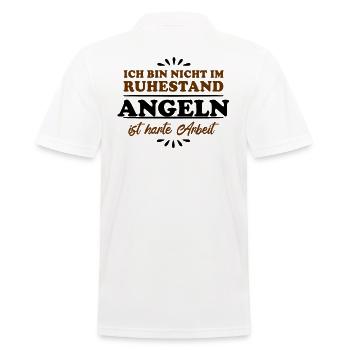 Retirement Pensioner Pensioner Angler - Men's Polo Shirt - white - Back - Kai (181cm)