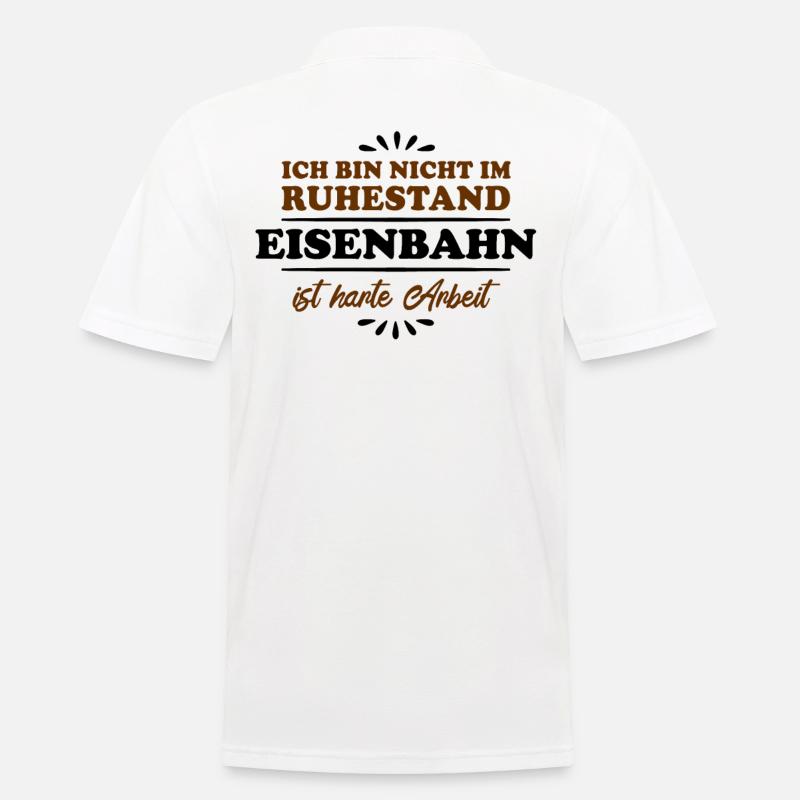 Ruhestand Rentner Pensioner Eisenbahner - Männer Poloshirt - Weiß