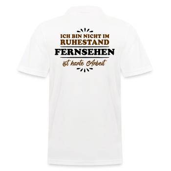 Retirement Pensioners Pensioners Television - Men's Polo Shirt - white - Back - Kai (181cm)