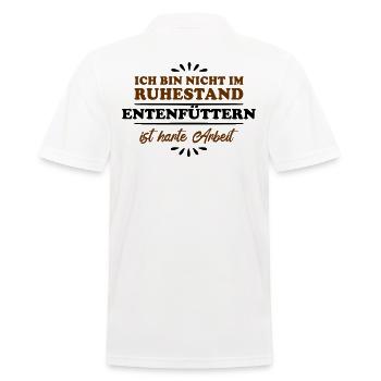 Ruhestand Rentner Pensioner Entenfüttern - Männer Poloshirt - Weiß - Hinten - Kai (181cm)