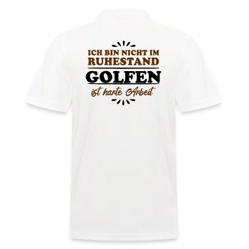 Ruhestand Rentner Pensioner Golf - Männer Poloshirt - Weiß - Hinten - Kai (181cm)