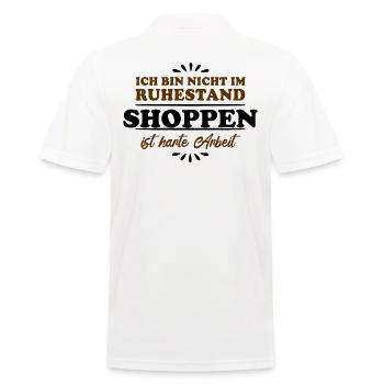 Ruhestand Rentner Pensioner Shoppen - Männer Poloshirt - Weiß - Hinten - Kai (181cm)