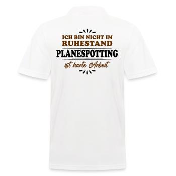 Ruhestand Rentner Pensioner Planespotter - Männer Poloshirt - Weiß - Hinten - Kai (181cm)