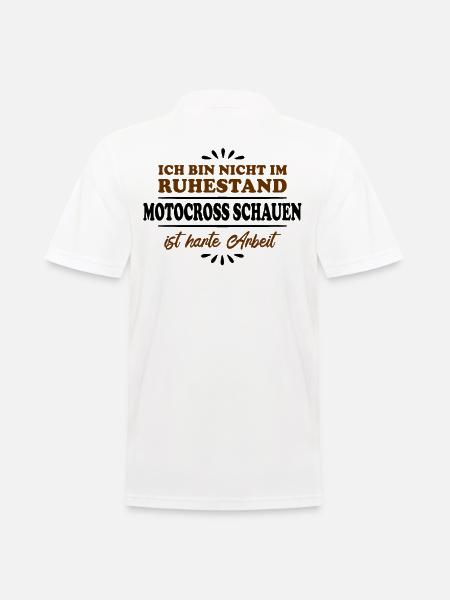 Retraité Retraité Motocross - Polo Homme - blanc