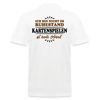 Pensionné de retraite Joueur de cartes de retraité - Polo Homme - blanc - Dos - Kai (181cm)