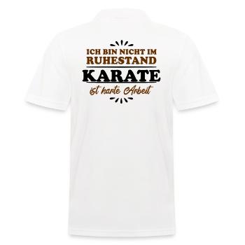 Pensionné Retraité Karaté - Polo Homme - blanc - Dos - Kai (181cm)