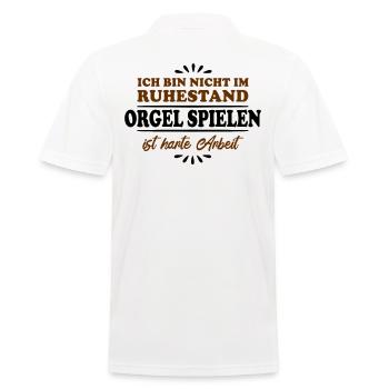 Ruhestand Rentner Pensioner Orgel-Spieler - Männer Poloshirt - Weiß - Hinten - Kai (181cm)