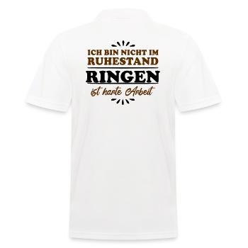 Retirement Pensioner Pensioner Wrestling Sport - Men's Polo Shirt - white - Back - Kai (181cm)