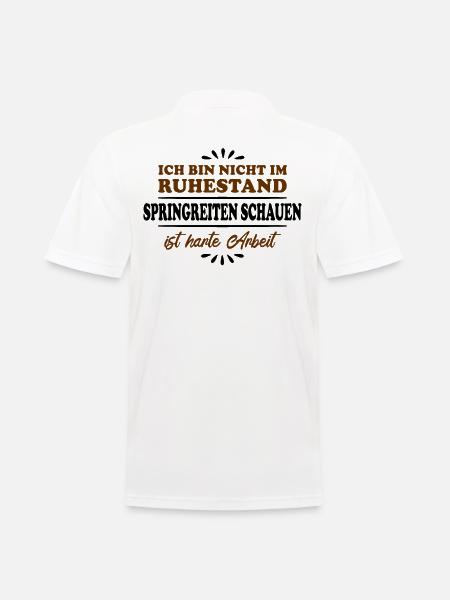 Retraité Retraité Cavalier d’obstacles - Polo Homme - blanc