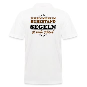 Retirement Pensioner Pensioner Sailing - Men's Polo Shirt - white - Back - Kai (181cm)