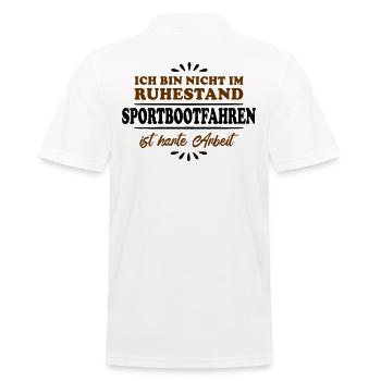 Retirement Pensioner Pensioner Recreational boater - Men's Polo Shirt - white - Back - Kai (181cm)