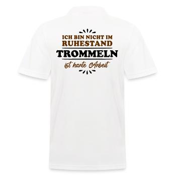 Ruhestand Rentner Pensioner Trommler - Männer Poloshirt - Weiß - Hinten - Kai (181cm)