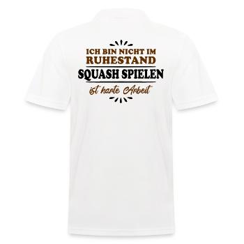 Pensionné Retraité Joueur de squash - Polo Homme - blanc - Dos - Kai (181cm)