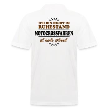 Retirement, Retiree, Retiree, Motocross Rider - Men's Polo Shirt - white - Back - Kai (181cm)