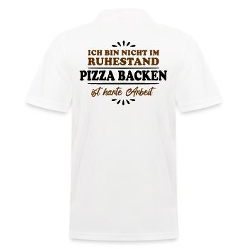Pensionné Retraité Pizzaïolo - Polo Homme - blanc - Dos - Kai (181cm)