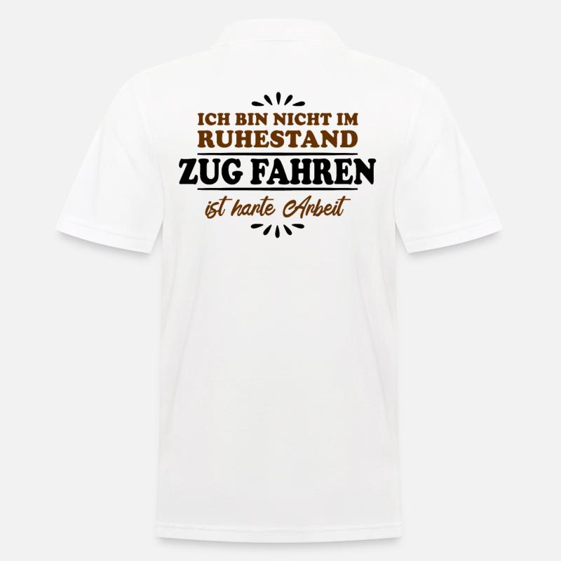 Retraité Retraité Train Lovers - Polo Homme - blanc