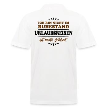 Retirement Retirees Retirees Vacations - Men's Polo Shirt - white - Back - Kai (181cm)