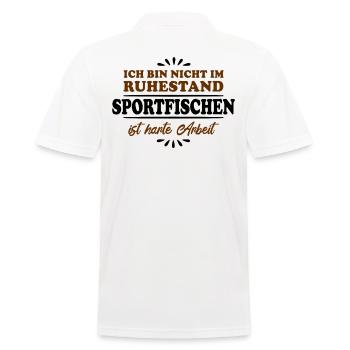 Ruhestand Rentner Pensioner Sportfischer - Männer Poloshirt - Weiß - Hinten - Kai (181cm)