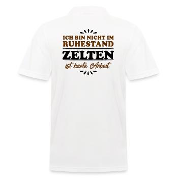 Retirement Pensioner Pensioner Camping - Men's Polo Shirt - white - Back - Kai (181cm)