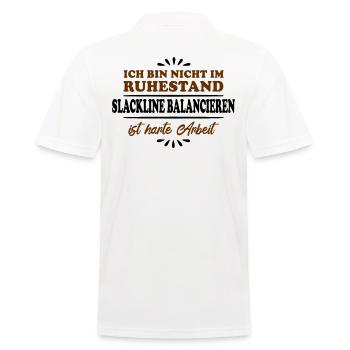 Pensionné Retraité Slackliner Retraité - Polo Homme - blanc - Dos - Kai (181cm)