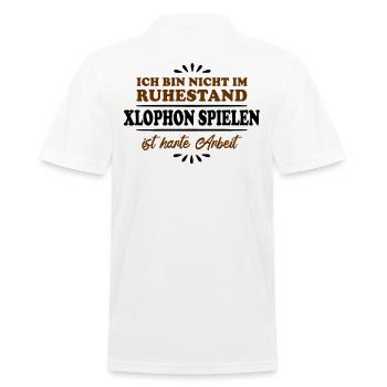 Ruhestand Rentner Pensioner Xlophon-Spieler - Männer Poloshirt - Weiß - Hinten - Kai (181cm)