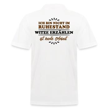 Retirement Retiree Retiree Joke Teller - Men's Polo Shirt - white - Back - Kai (181cm)