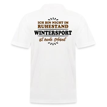 Retirement Pensioner Pensioner Winter sports - Men's Polo Shirt - white - Back - Kai (181cm)