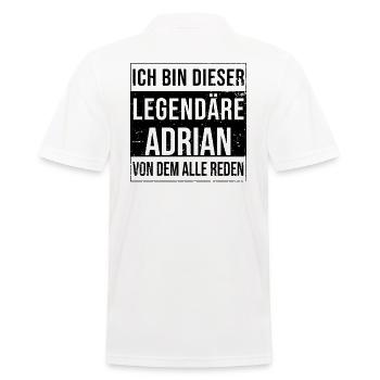 I'm this legendary for Adrian - Men's Polo Shirt - white - Back - Kai (181cm)