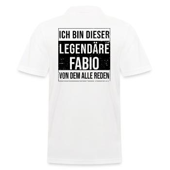 I'm this legendary for Fabio - Men's Polo Shirt - white - Back - Kai (181cm)