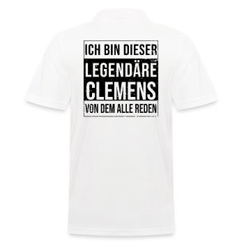 I'm this legendary for Clemens - Men's Polo Shirt - white - Back - Kai (181cm)