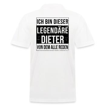 I'm this legendary for Dieter - Men's Polo Shirt - white - Back - Kai (181cm)