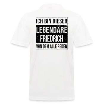 Je suis cette légende pour Friedrich - Polo Homme - blanc - Dos - Kai (181cm)