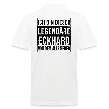 Ich bin dieser legendäre für Eckhard - Männer Poloshirt - Weiß - Hinten - Kai (181cm)