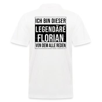 I'm this legendary for Florian - Men's Polo Shirt - white - Back - Kai (181cm)