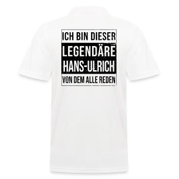 Je suis cette légende pour Hans-Ulrich - Polo Homme - blanc - Dos - Kai (181cm)