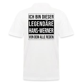 Je suis cette légende pour Hans-Werner - Polo Homme - blanc - Dos - Kai (181cm)