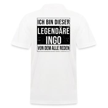 Ich bin dieser legendäre für Ingo - Männer Poloshirt - Weiß - Hinten - Kai (181cm)