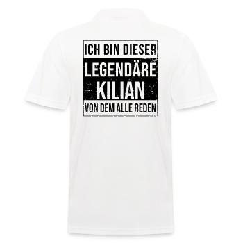 Je suis cette légende pour Kilian - Polo Homme - blanc - Dos - Kai (181cm)