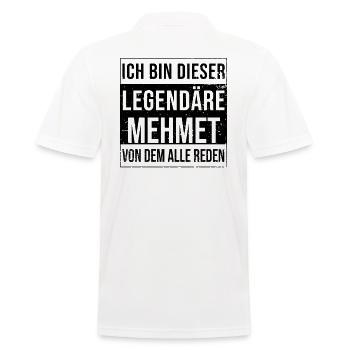 Ich bin dieser legendäre für Mehmet - Männer Poloshirt - Weiß - Hinten - Kai (181cm)