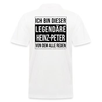 Je suis cette légende pour Heinz-Peter - Polo Homme - blanc - Dos - Kai (181cm)
