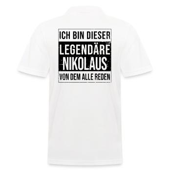 I'm this legendary for St. Nicholas - Men's Polo Shirt - white - Back - Kai (181cm)