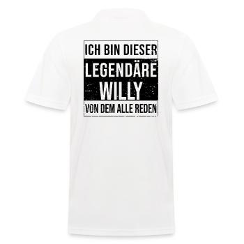 I'm this legendary for Willy - Men's Polo Shirt - white - Back - Kai (181cm)
