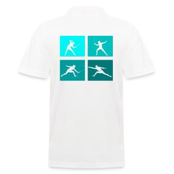 Fencing Game Gamer Fencer Game Fencing Fencer - Men's Polo Shirt - white - Back - Kai (181cm)