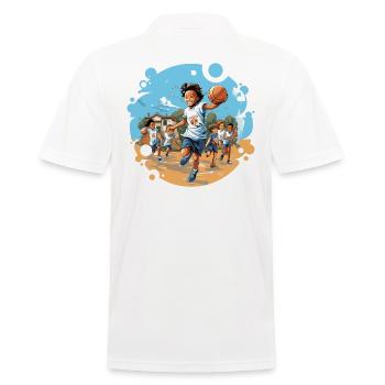 Basketballer Zubehör Basketball-spieler Kinder - Männer Poloshirt - Weiß - Hinten - Kai (181cm)